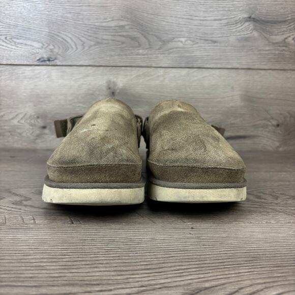 UGG Goldenstar Clog Slippers Women's 10 Brown Hickory Suede Platform Sandals - Picture 2 of 16